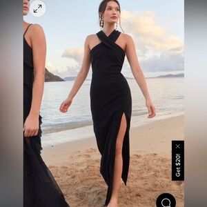 Lulu’s Head to Cocktail Dress Black Medium